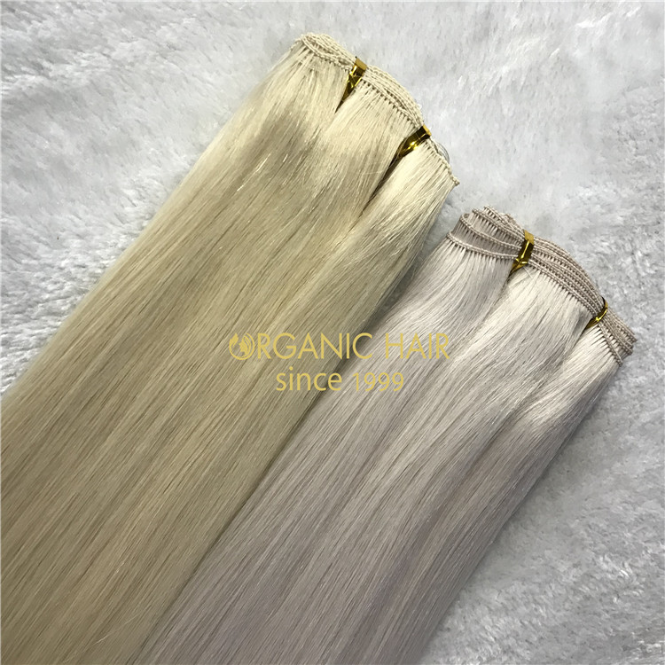  113grams #60A VS 100grams #60,with remy cuticle human hand-tied wefts A148